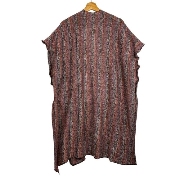 Women Sleeveless Cardigan Sweater Woven Heart Poncho Lagenlook‎ Layering Fall - Picture 3 of 8